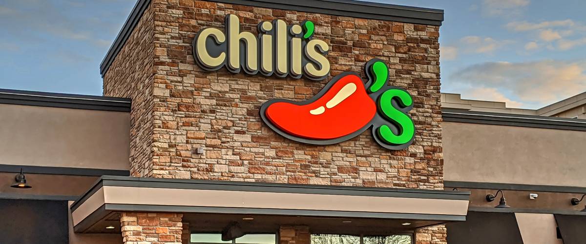 Exterior of Chili's restaurant, Chelsea Massachusetts USA, November 28, 2019