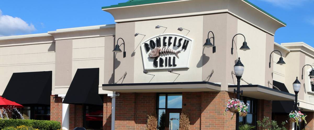NASHVILLE, TENNESSEE-DECEMBER 30, 2017: Bonefish Grille is a chain of upscale restaurants featuring fresh seafood. They have 215 locations throughout the USA.