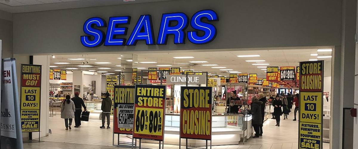 A Sears store going out of business