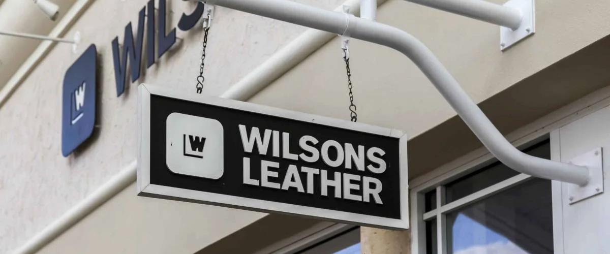 Orlando, Florida, USA- February 24, 2020:  Wilsons Leather store sign in Orlando, Florida.