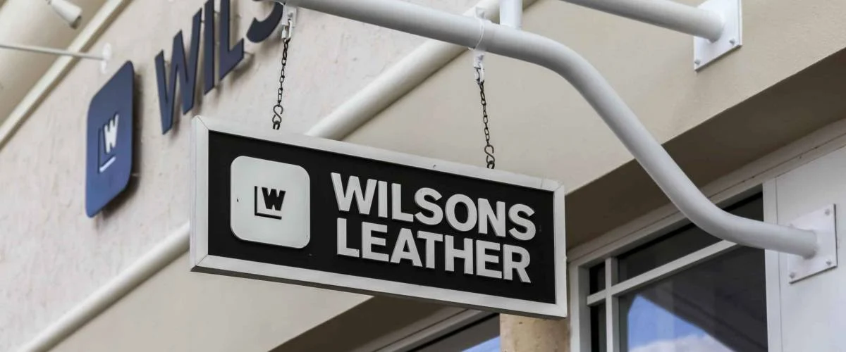 Orlando, Florida, USA- February 24, 2020: Wilsons Leather store sign in Orlando, Florida.