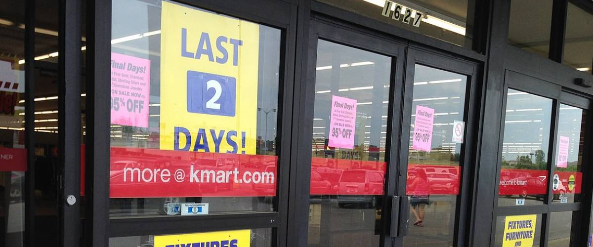 A Kmart store holds a going-out-of-business sale in Lancaster, Ohio