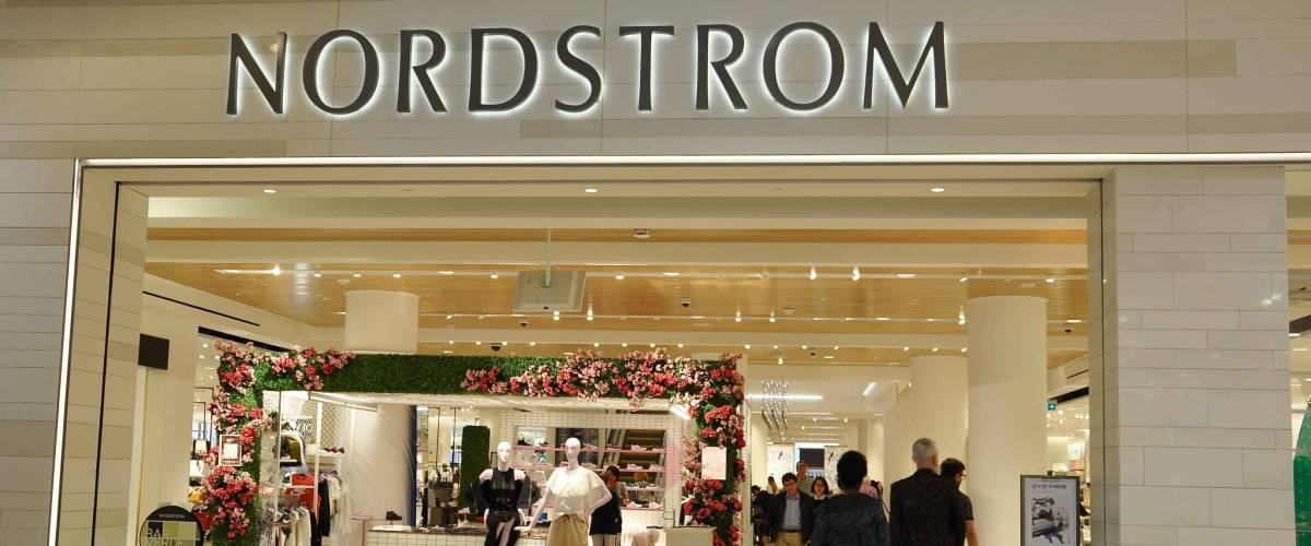 Toronto, Canada - May 30, 2017: Signage of Nordstrom store at Eaton Centre, Toronto.