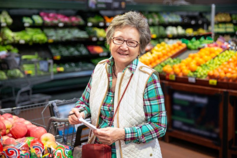 An elderly woman